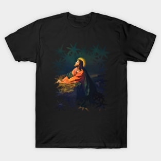 Jesus Gethsemane Agony in the Garden  Passion of Christ Crucifixion Crucifix Cross Catholic Hofmann T-Shirt